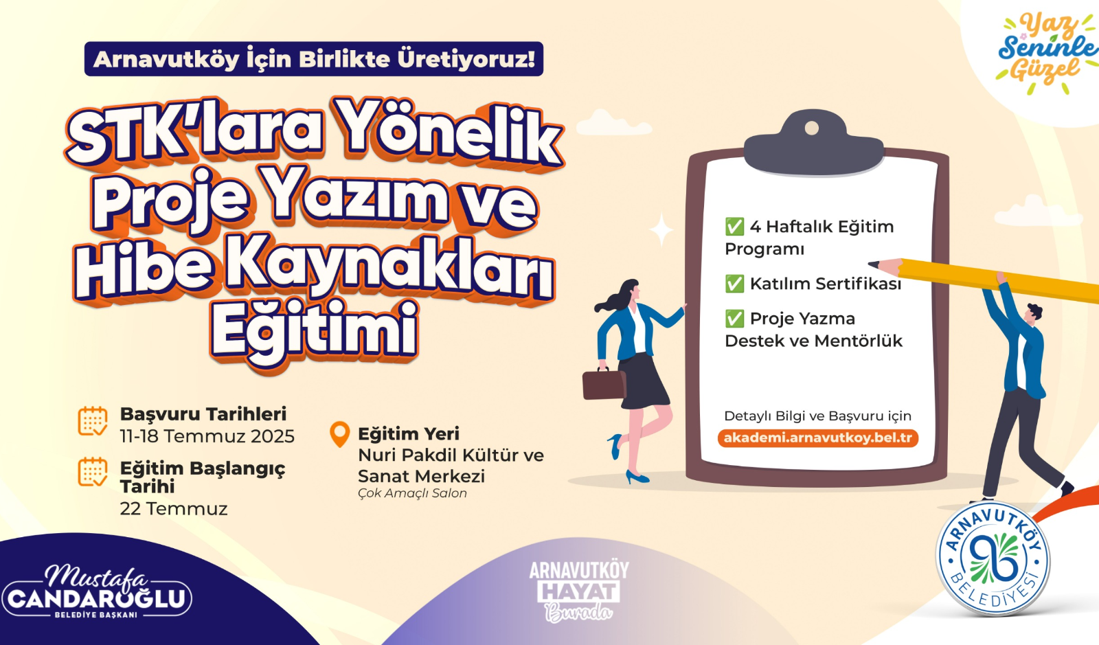 SİVİL TOPLUM KURULUŞLARINA YÖNELİK PROJE YAZIM VE HİBE KAYNAKLARI EĞİTİMİ